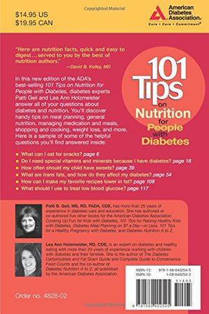 101 Tips on Nutrition for People with Diabetes (101 Tips Series),Used