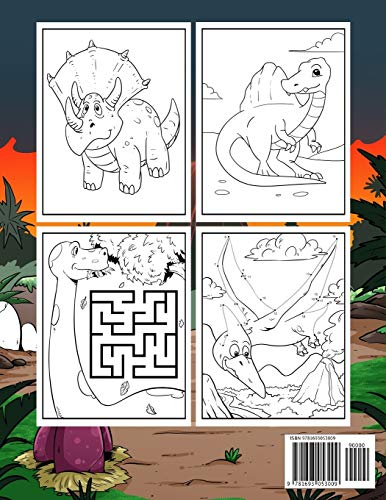 Dinosaurs Activity Book For Kids: Coloring, Dot to Dot, Mazes, and More for Ages 48 (Fun Activities for Kids),Used