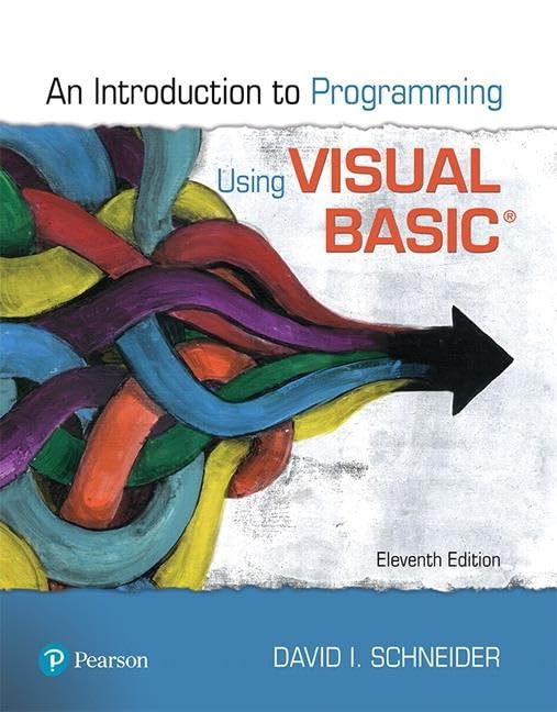 Introduction to Programming Using Visual Basic,Used