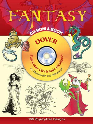 Fantasy Cdrom And Book (Dover Electronic Clip Art),Used