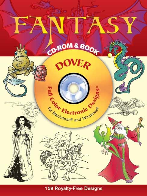 Fantasy Cdrom And Book (Dover Electronic Clip Art),Used