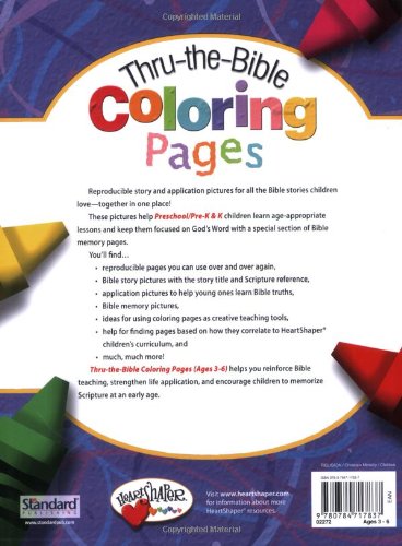 ThrutheBible Coloring Pages: Ages 36 (Heartshaper),Used