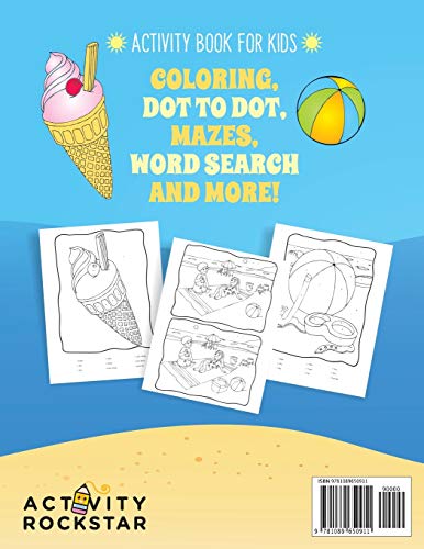Summer Activity Book for Kids Ages 48: Fun Art Workbook Games for Learning, Coloring, Dot to Dot, Mazes, Word Search, Spot the ,Used