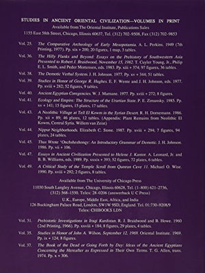 A Critical Study of the Temple Scroll from Qumran Cave 11 (Studies in Ancient Oriental Civilization, No. 49),Used