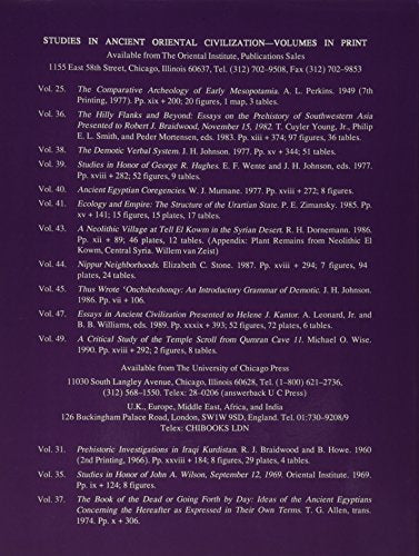 A Critical Study of the Temple Scroll from Qumran Cave 11 (Studies in Ancient Oriental Civilization, No. 49),Used