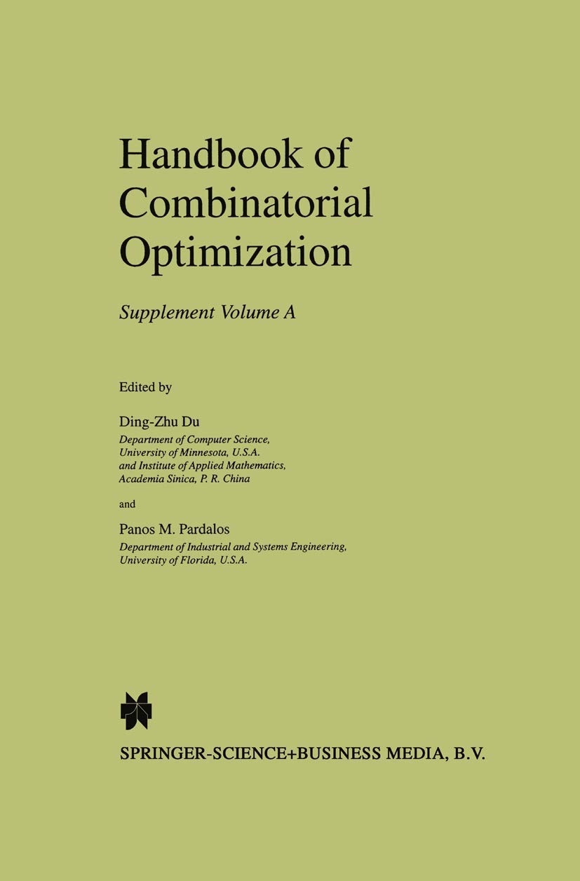 Handbook of Combinatorial Optimization: Supplement Volume A,Used