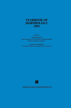 Yearbook of Morphology 1993,Used