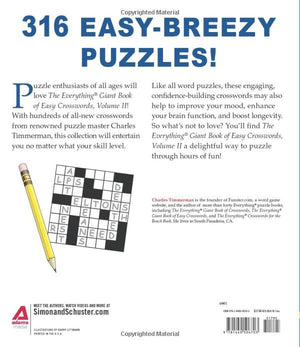The Everything Giant Book of Easy Crosswords, Volume II: More than 300 quick and easy crosswords (Everything Series),Used
