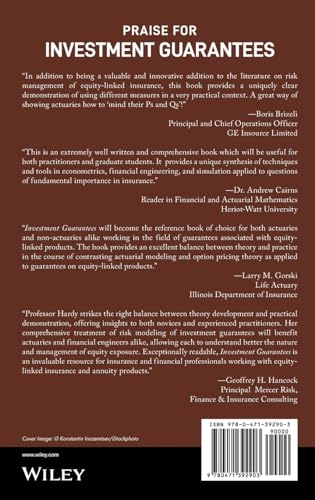 Investment Guarantees: The New Science of Modeling and Risk Management for EquityLinked Life Insurance,Used