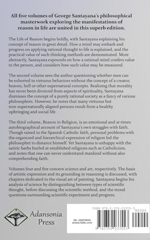 The Life of Reason: or, The Phases of Human Progress  All Five Volumes, Complete and Unabridged (Hardcover),Used