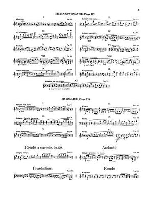 Various Piano Works, Including Complete Bagatelles (Kalmus Edition),Used