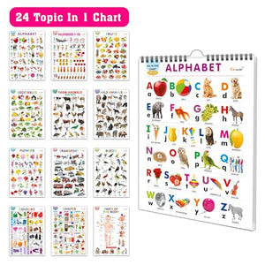 Chart Book Collections For Early Learning : Kids Learning Chart Book, My First All In One Spiral Chart KidS Chart Book Collection With 24 Topics
