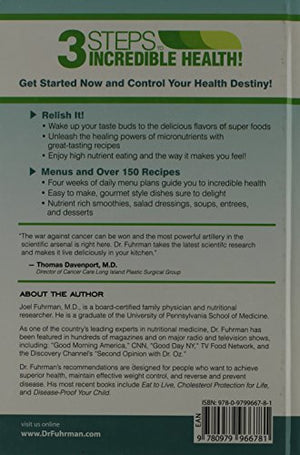 3 Steps to Incredible Health: Vol. 2 Relish it in your kitchen by Joel Fuhrman (20110503),Used