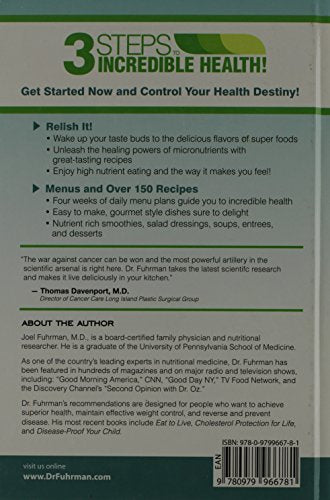 3 Steps to Incredible Health: Vol. 2 Relish it in your kitchen by Joel Fuhrman (20110503),Used