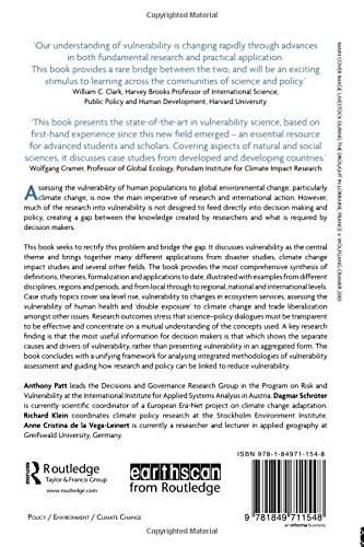 Assessing Vulnerability to Global Environmental Change: Making Research Useful for Adaptation Decision Making and Policy,Used