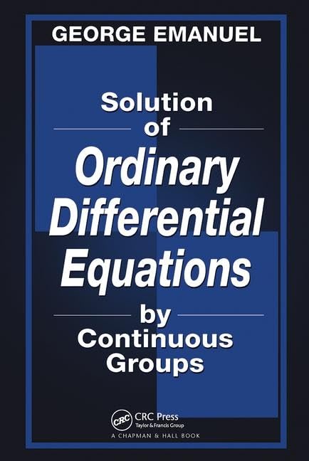 Solution of Ordinary Differential Equations by Continuous Groups,Used