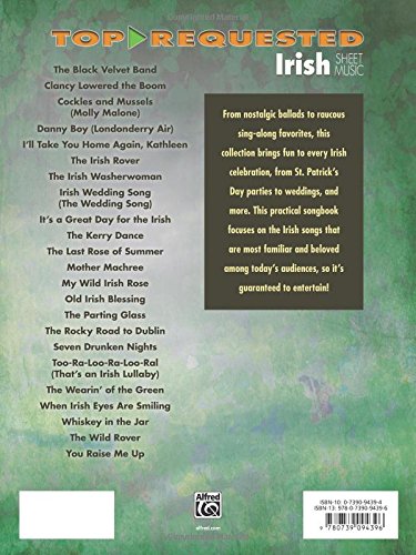 Toprequested Irish Sheet Music: 23 Popular and Traditional Favorites: Easy Piano (TopRequested Sheet Music),New
