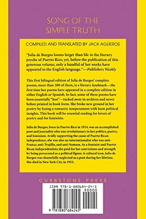 Song of the Simple Truth: The Complete Poems of Julia de Burgos (Dual Language Edition:: Spanish, English) (Spanish and English ,Used