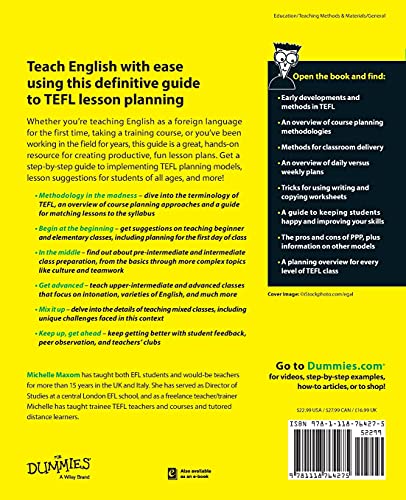 TEFL Lesson Plans For Dummies,Used