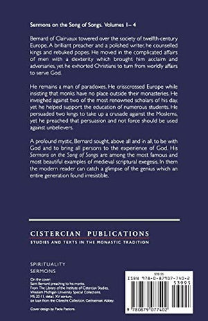 Bernard of Clairvaux: Sermons on the Songs of Songs vol 4 (Cistercian Fathers Series) (Volume 40),Used