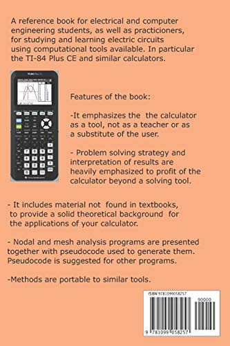 Using your TI84 Plus CE in learning electric circuits: Part I: Linear Resistive Circuits.,Used