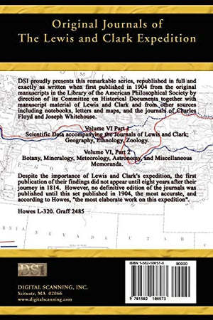 Original Journals of the Lewis and Clark Expedition: 18041806; Part 1 & 2 of Volume 6,Used