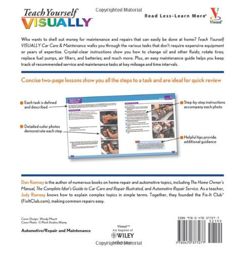 Teach Yourself Visually Car Care & Maintenance (Teach Yourself Visually Consumer),Used