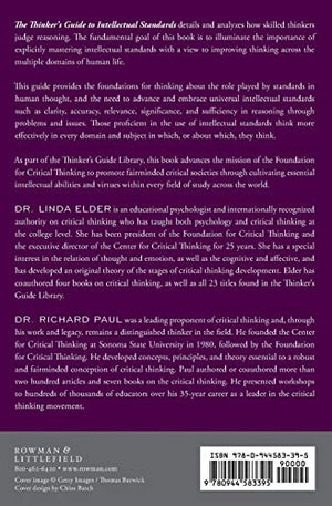 THINKERS GUIDE TO INTELLECTUAL STANDARDS (Thinker's Guide Library),Used