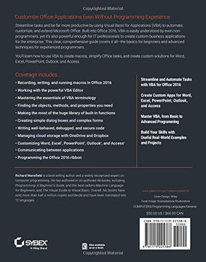 Mastering VBA for Microsoft Office 2016,New