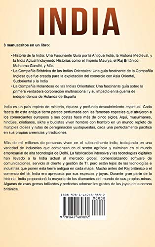 India: Una gua fascinante sobre la historia de la India, la Compaa de las Indias Orientales y la Compaa Holandesa de las I,Used