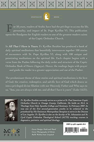 All That I Have Is Yours: 100 Meditations with St. Pope Kyrillos VI on the Spiritual Life (Spirituality Series),New