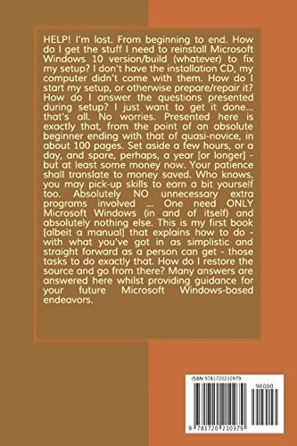 HELP! I need to install/reinstall Microsoft Windows 10: Yes, beginners can do it too,Used