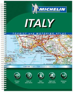 Michelin Italy: Tourist and Motoring Atlas (Michelin Tourist and Motoring Atlas) (English and Italian Edition),Used