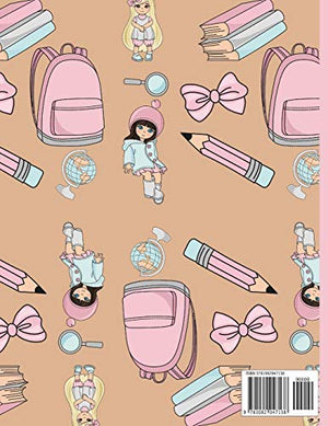 Primary composition notebook: Pink Back to school pattern Story Paper to write in for Girls 120 pages (8.5 x 11 Inch).,Used