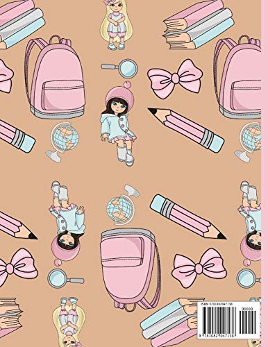 Primary composition notebook: Pink Back to school pattern Story Paper to write in for Girls 120 pages (8.5 x 11 Inch).,Used