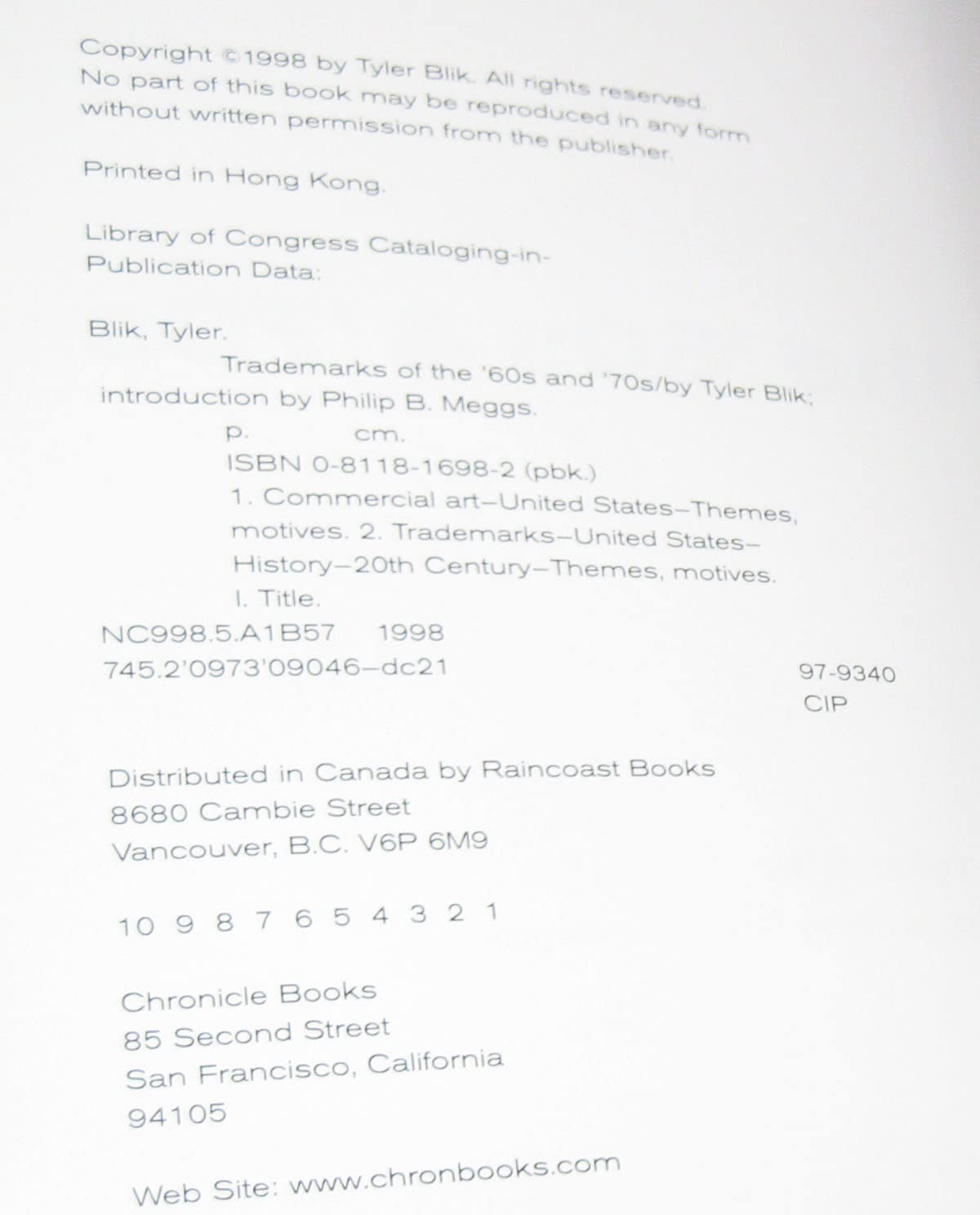 Trademarks of the '60s & '70s,Used