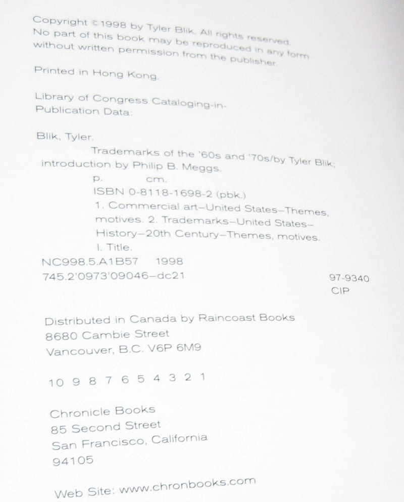 Trademarks of the '60s & '70s,Used