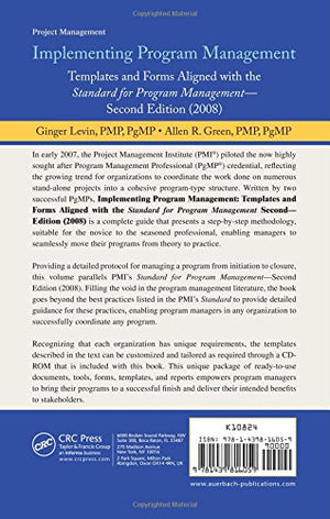 Implementing Program Management: Templates and Forms Aligned with the Standard for Program Management  Second Edition (2008) (B,New