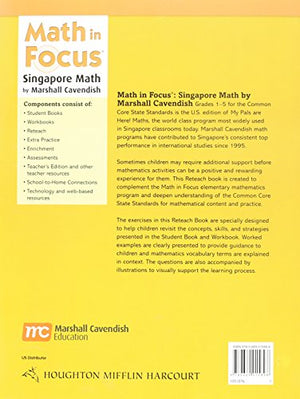 Math in Focus: Singapore Math Reteaching, Book a Grade 1,Used