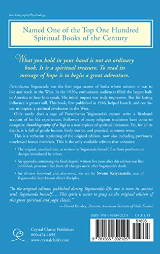 Autobiography Of A Yogi: The Original 1946 Edition Plus Bonus Material