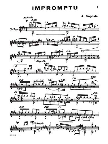 Five Short Works for the Guitar (Kalmus Edition),Used