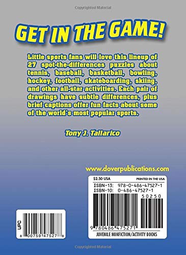 Sports SpottheDifferences Activity Book (Dover Little Activity Books),Used