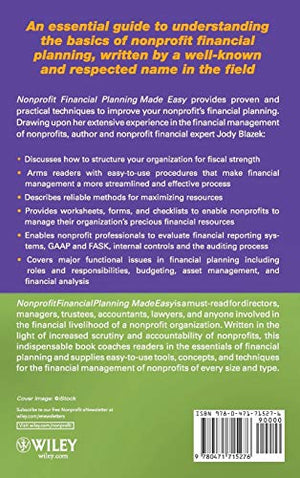 Nonprofit Financial Planning Made Easy,Used
