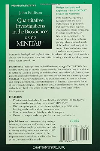 Quantitative Investigations in the Biosciences using MINITAB,Used