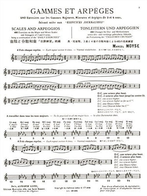 MARCEL MOYSE : GAMMES ET ARPEGES  480 EXERCICES POUR FLUTE TRAVERSIERE,Used