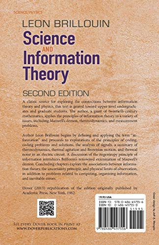 Science and Information Theory: Second Edition (Dover Books on Physics),Used