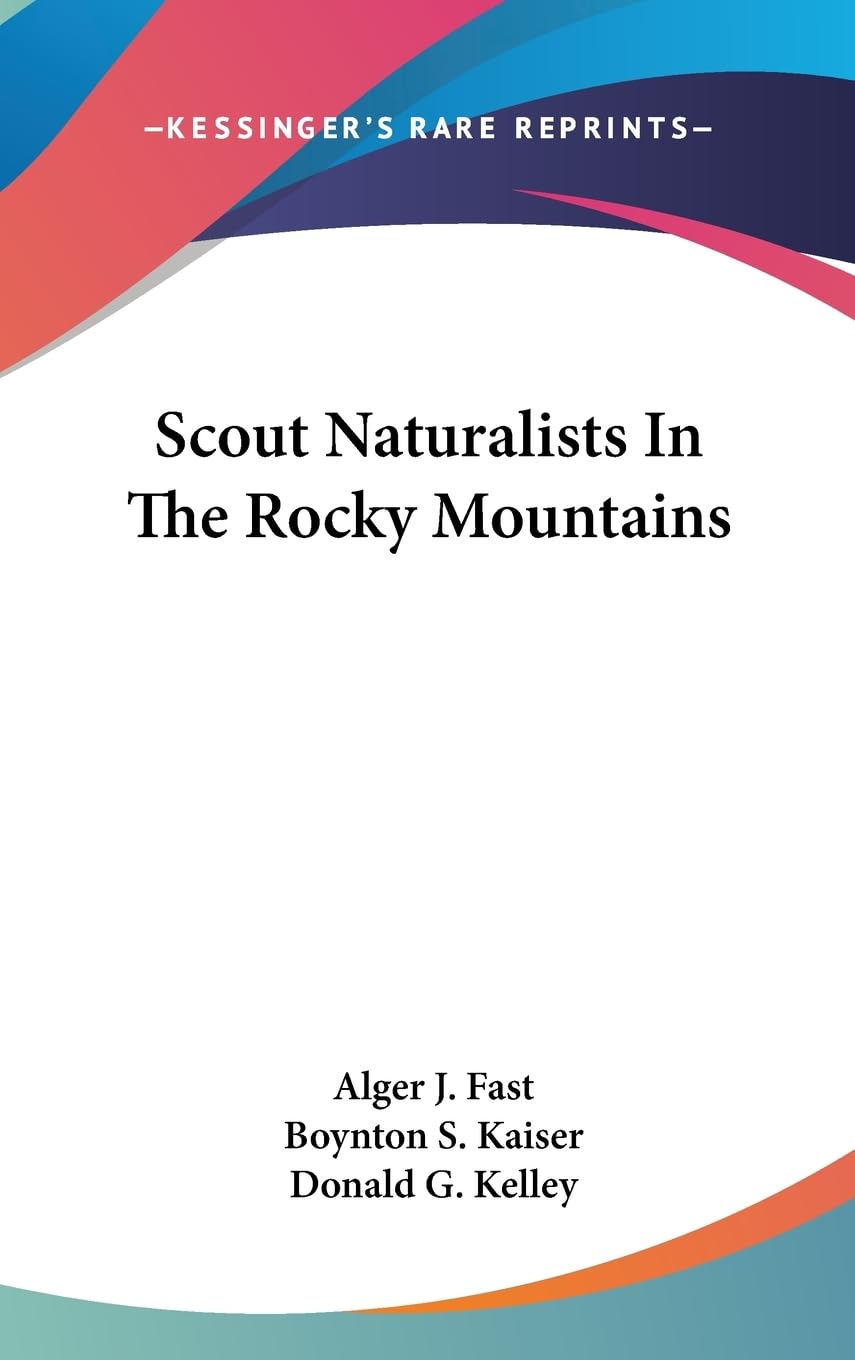 Scout Naturalists In The Rocky Mountains,New