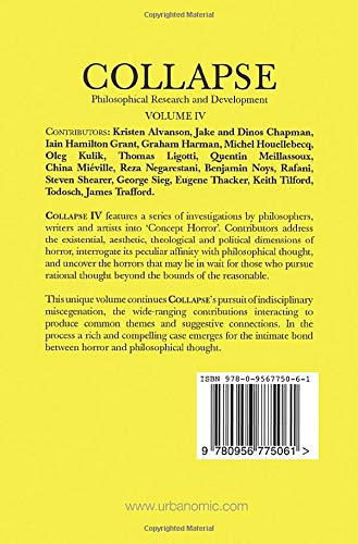 Collapse: ConceptHorror (Urbanomic / Collapse),Used