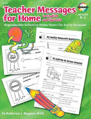 Teacher Messages for Home, English/Spanish, Grades K to 2,Used