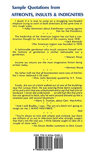 Affronts, Insults & Indignities,Used